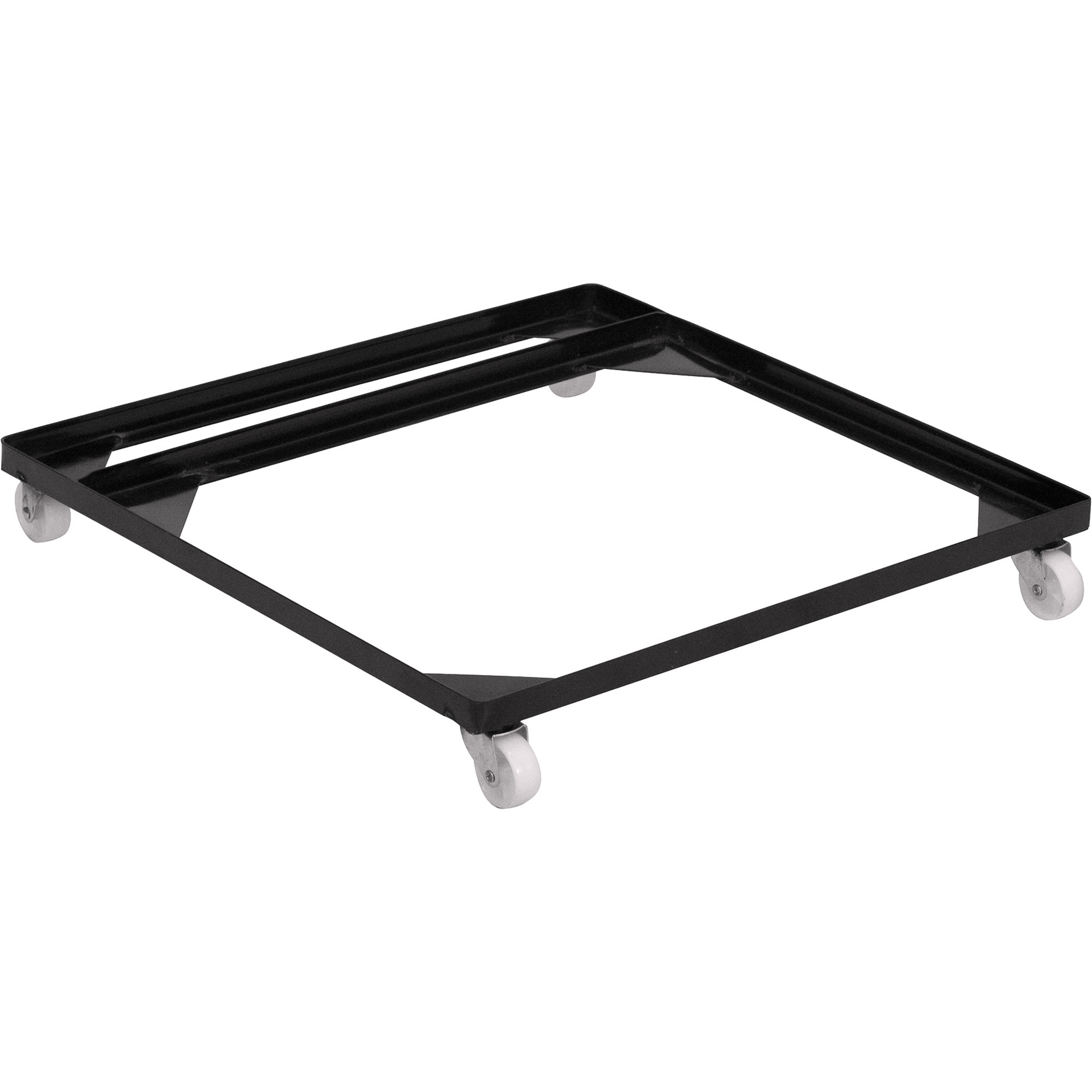 Flash Furniture Steel Stack Chair Dolly, Black, 22 1/4in.W x 22 1/4in.D x 3 1/2in.H, Model# FDBANCHDOLLY